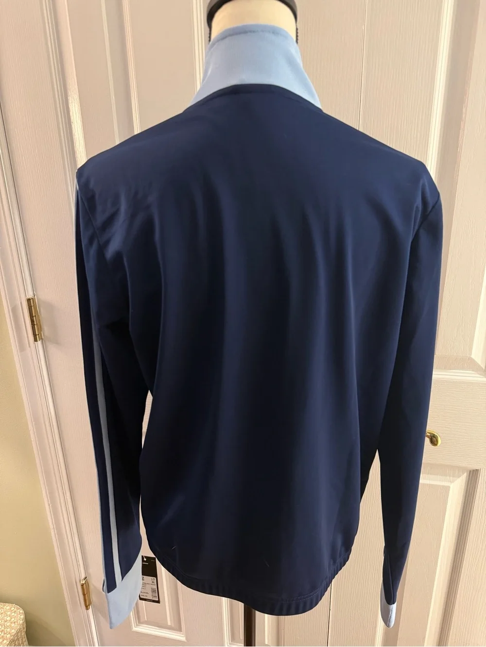 adidas Youth Boys Navy and Light Blue Athletic Zip Up Jacket
